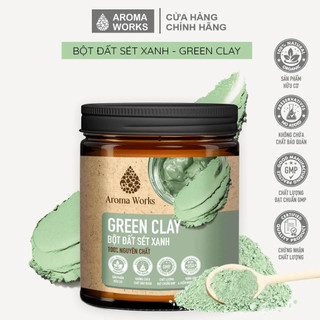  Bột Đất Sét Nguyên Chất Aroma Works Power 130g mặt nạ tẩy tế bào chết se khít lỗ chân lông dưỡng trắng da 