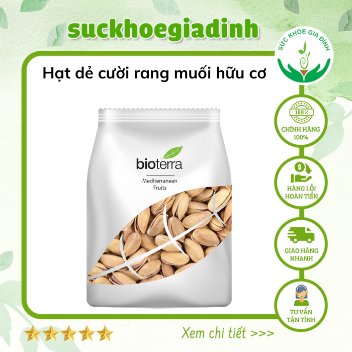 Hạt Dẻ Cười Rang Muối Hữu Cơ Bioterra 200g