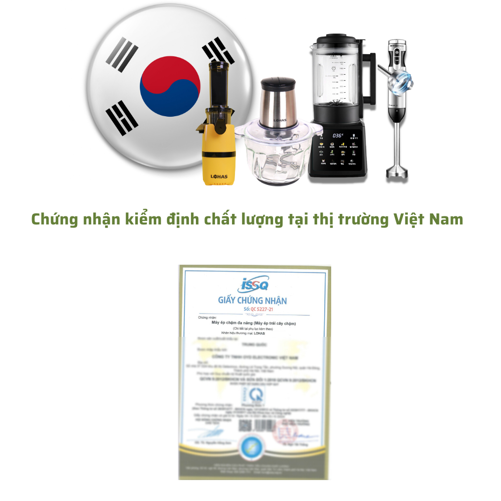 Máy Ép Chậm, Máy Ép Trái Cây, Rau Củ Quả Mini LOHAS LS-228 Cao Cấp Chính Hãng - Bảo Hành 36 Tháng