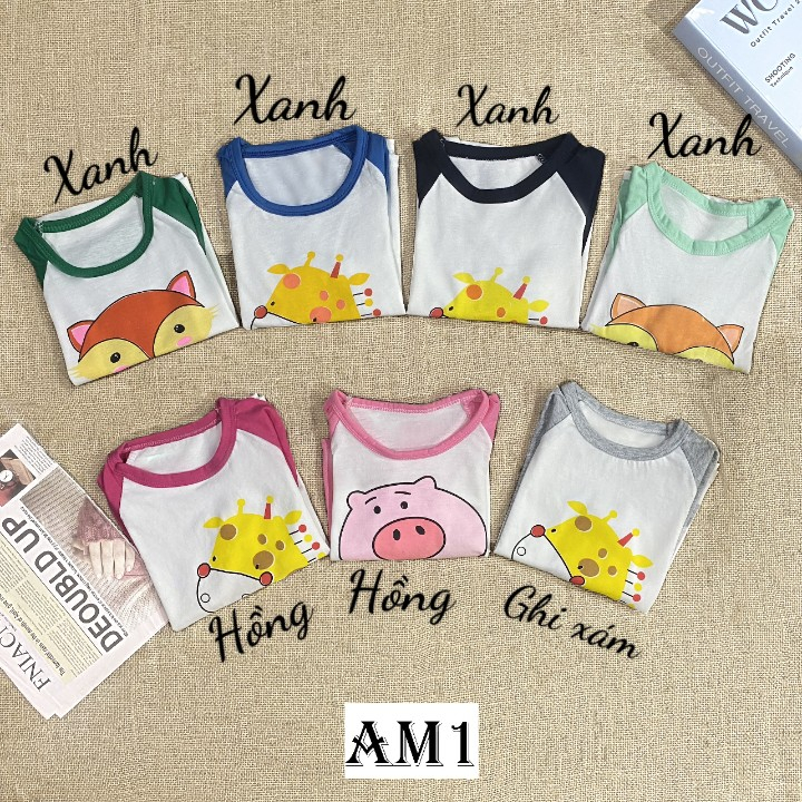 Áo dài tay cho bé in hình hoạt hình QATE615 TB89