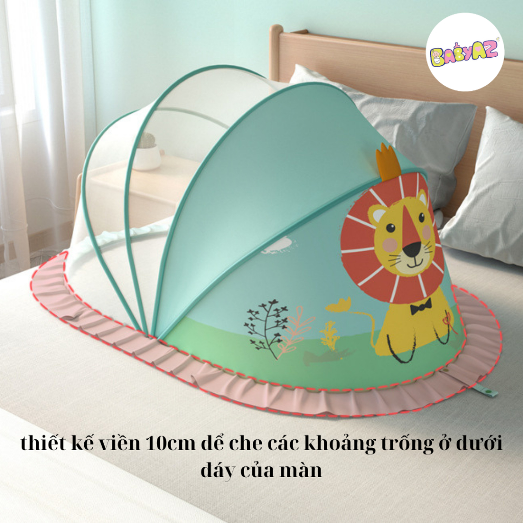 Màn chụp tự bung cho bé mùng chụp gấp gọn xếp thông minh có chắn sáng hình thú KILUTA