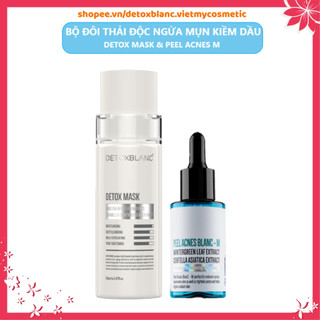 [Chính hãng] Bộ đôi thải độc ngăn ngừa mụn thâm và phục hồi trắng da detoxblanc