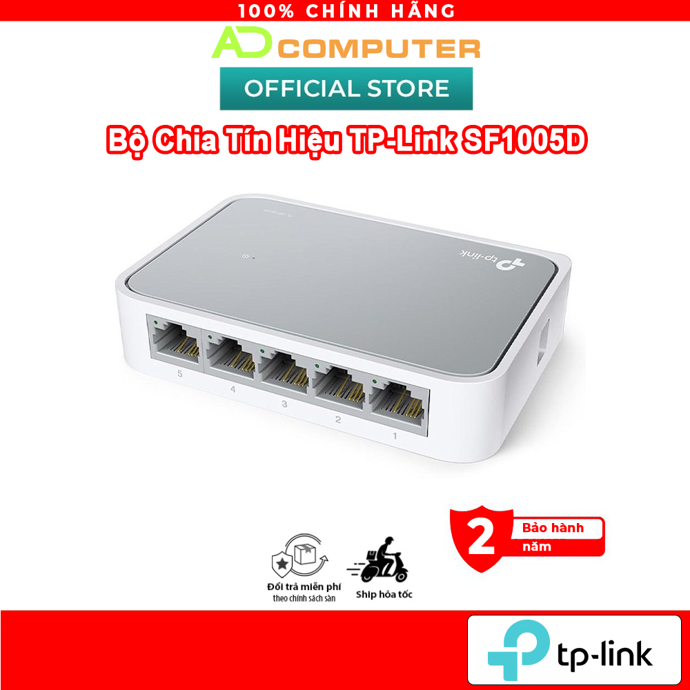 Bộ Chia Tín Hiệu Để Bàn 5 cổng Tp-Link SF1005D - Hàng Chính Hãng