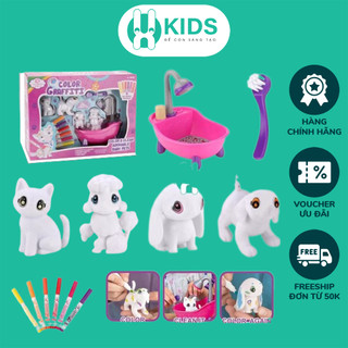 Đồ chơi tô tượng con vật thú cưng X KIDS sáng tạo cho bé kèm bút màu có thể rửa sạch và tái sử dụng cực kì thú vị