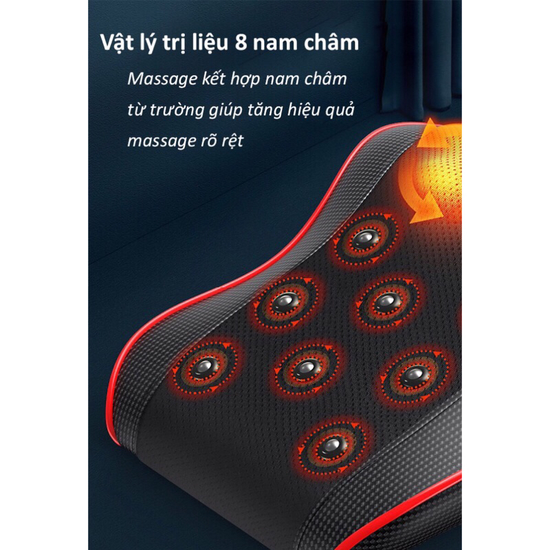 Gối Massage cổ vai gáy hồng ngoại đa năng cao cấp RL 19