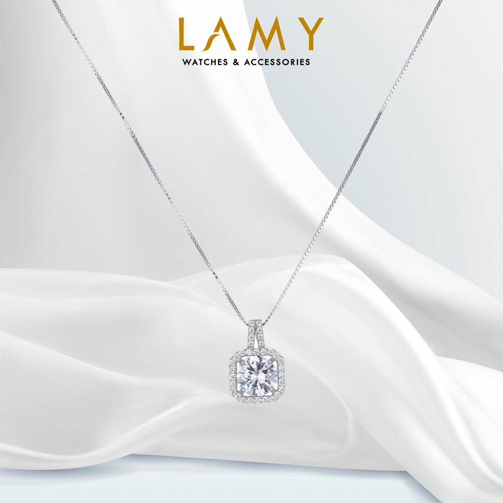 Dây chuyền bạc nữ CDE Moissanite Necklace Silver CDE6163