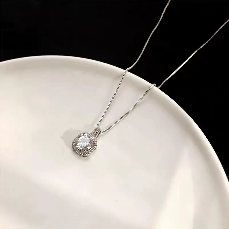 Dây chuyền bạc nữ CDE Moissanite Necklace Silver CDE6163