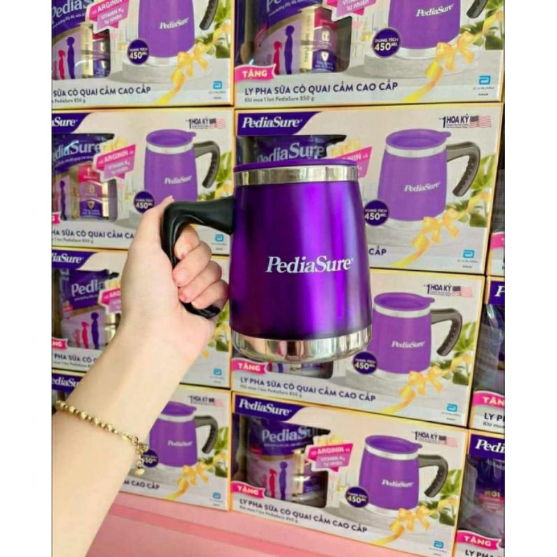 Ly pha sữa có quai cầm pediasure cao cấp cho bé