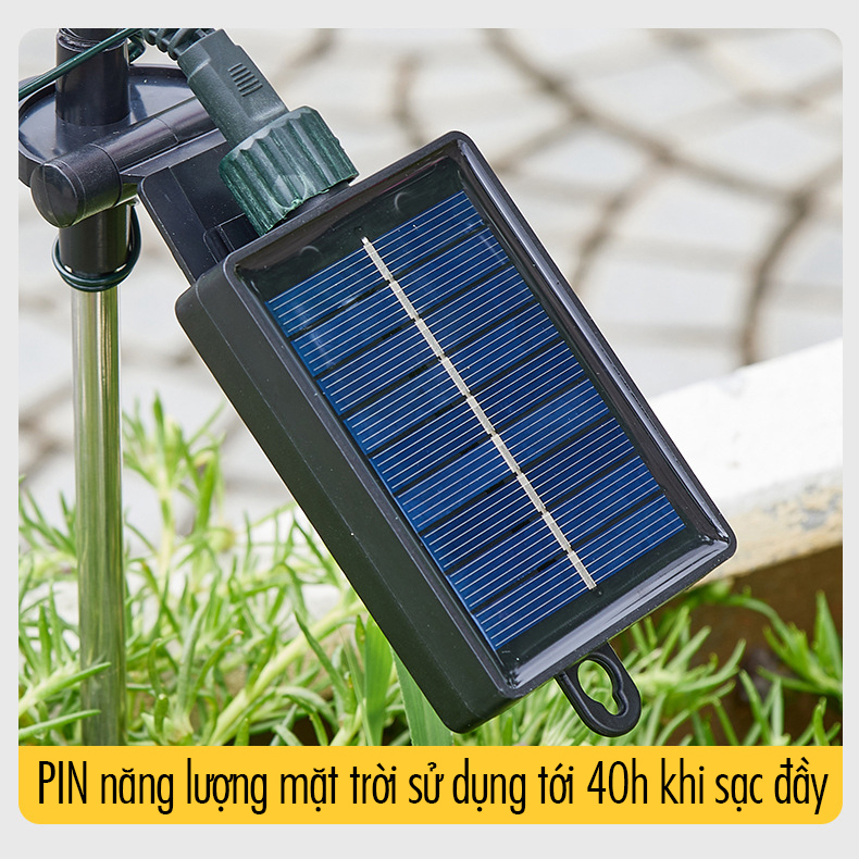 Đèn năng lượng mặt trời trang trí sân vườn hình cây hoa trà, an toàn, dễ lắp đặt- K1605