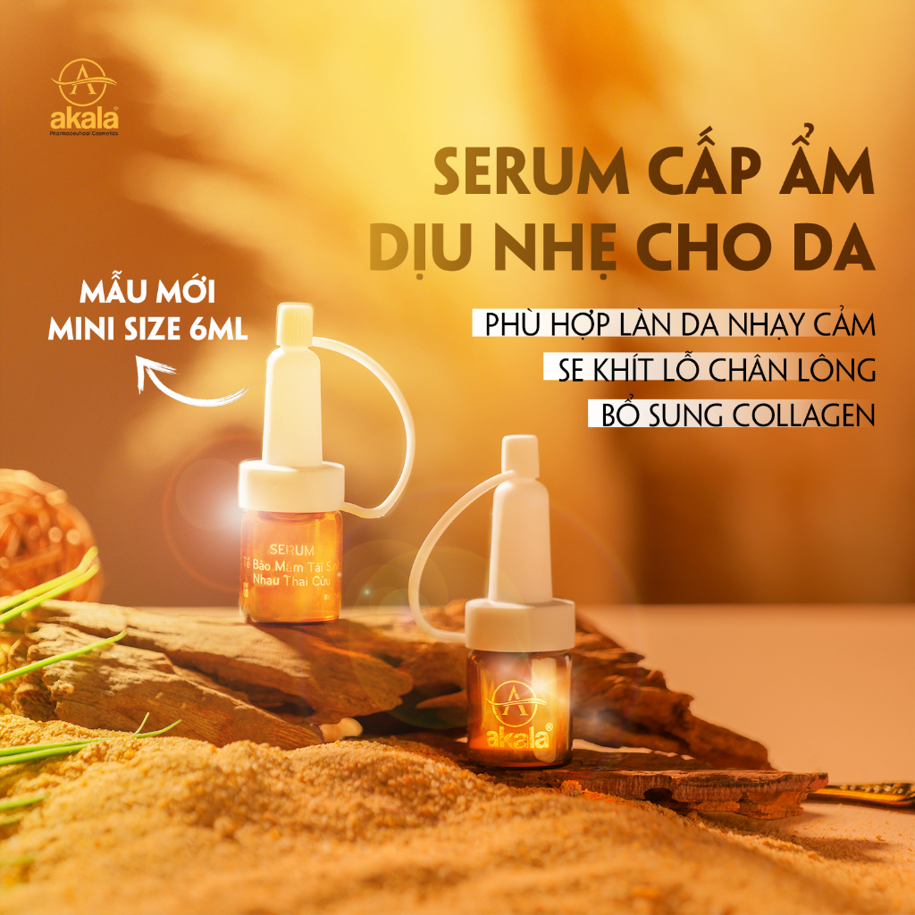 Serum Dưỡng Trắng - Tái Tạo - Căng Da - Nâng Cơ Mặt akala  30ml & 6ml