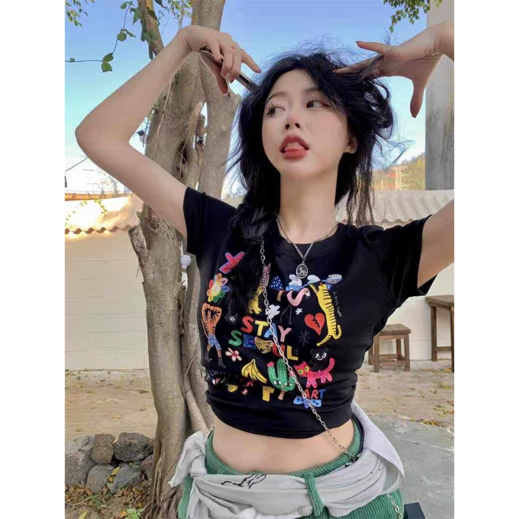 Áo croptop STAY chất vải bo tăm
