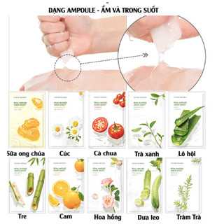 Mặt nạ dưỡng ẩm chiết xuất từ thiên nhiên Nature Real Nature Mask Sheet