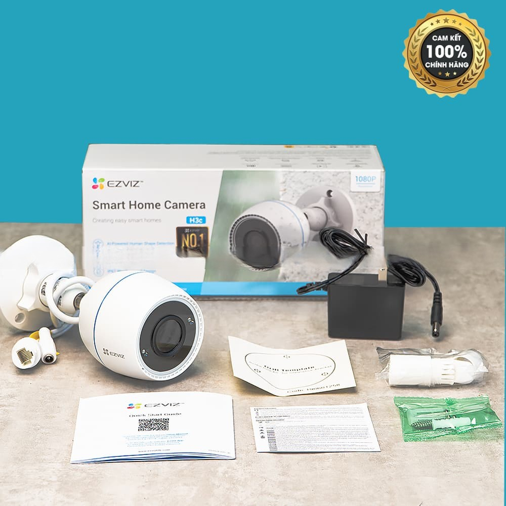 Camera Ezviz AI ngoài trời H3c 2MP/3MP/4MP 2K 2K+ chính hãng, đàm thoại 2 chiều, màu đêm