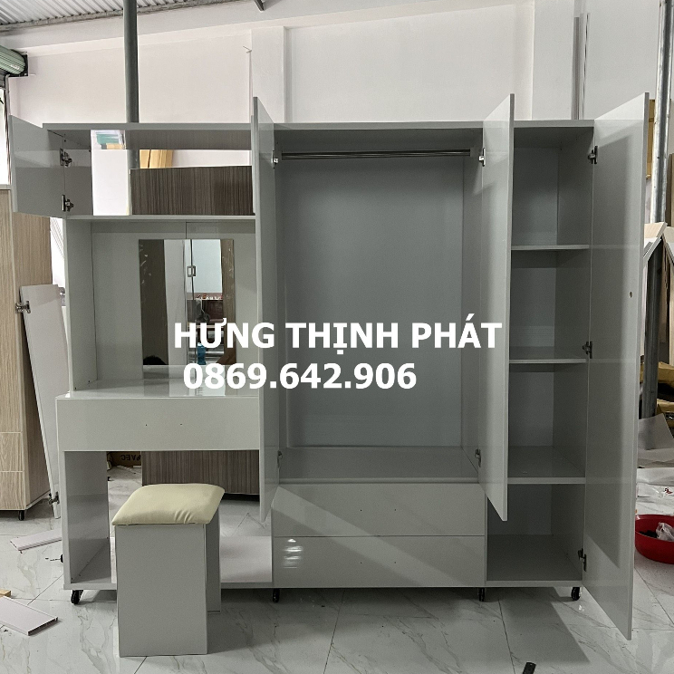 Tủ quần áo kèm bàn phấn nhựa đài loan MIỄN PHÍ SHIP VÀ LẮP RÁP