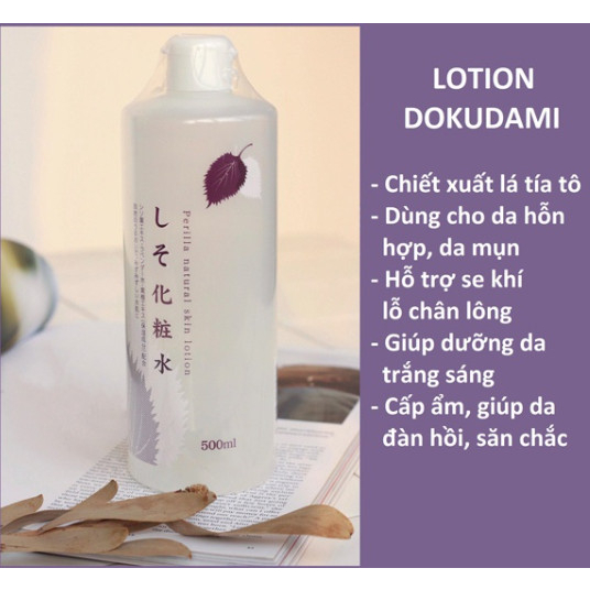 Nước hoa hồng Toner diếp cá ngăn cho da dầu ngừa mụn Chinoshio Dokudami Perilla Natural Skin Lotion 500ml | BigBuy360 - bigbuy360.vn