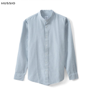 Áo sơ mi cổ trụ nam tay dài WAVY vải Oxford cao cấp, sang trọng, thanh lịch - HUSSIO