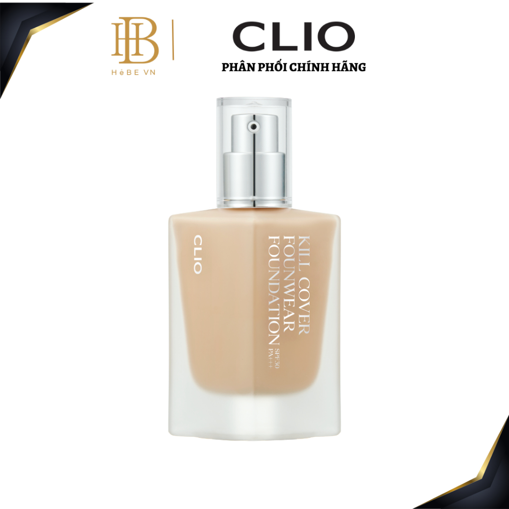 Kem nền CLIO Clio Kill Cover Founwear Foundation Spf 30, Pa+++ 38g