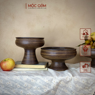  Bình gốm mặt hồ ly thủy tiên đa dạng công năng cắm hoa trang trí bày hoa quả gốm sứ Bát Tràng | Mộc Gốm MG241 