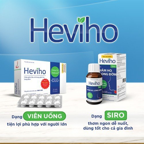 Viên uống và siro ho Heviho Thái Minh - Hỗ trợ giảm ho từ thảo dược - Hỗ trợ làm ấm họng, giúp giảm ho, long đờm