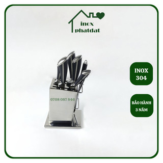 Đồ vắt dao để bàn inox 304 phát đạt, hộp để dao thớt, dắt dao, máng dao không rỉ sét