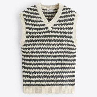 Áo gile nam zara authentic striped knit vest size s-m