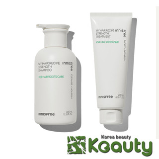 Dầu gội và dầu xả Innisfree My Hair Recipe Strength Shampoo 330ml, Treatment 200ml