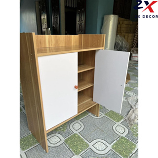 2X Decor - Kệ Giày Gỗ 3 Tầng Có Cánh Cửa Tiện Dụng