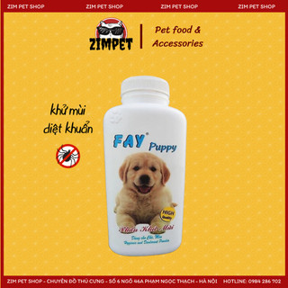Phấn tắm khô FAY puppy chó mèo Hamster - Phấn diệt khuẩn khử mùi giảm rụng, mượt lông cún
