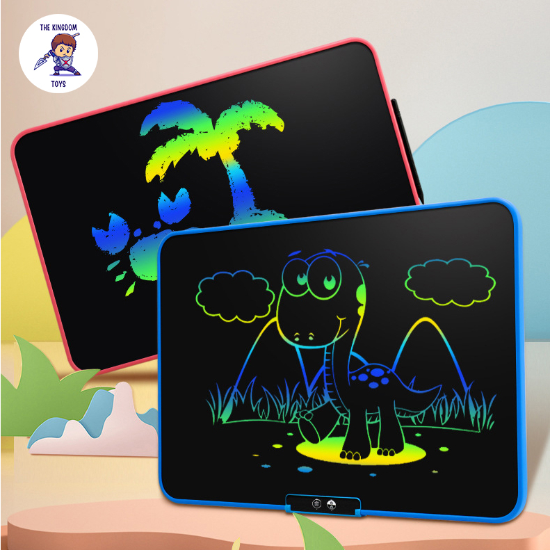Bảng Vẽ Điện Tử 3D Đa Sắc Màu Kích Thước Lớn 13,16,20 Inch Màn Hình LCD Tự Xóa Tặng Kèm Bút Vẽ Cảm Ứng Lực Viết Bảng