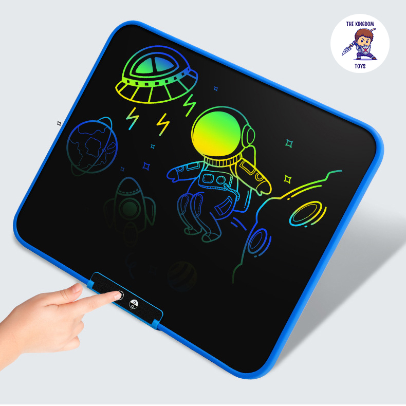 Bảng Vẽ Điện Tử 3D Đa Sắc Màu Kích Thước Lớn 13,16,20 Inch Màn Hình LCD Tự Xóa Tặng Kèm Bút Vẽ Cảm Ứng Lực Viết Bảng