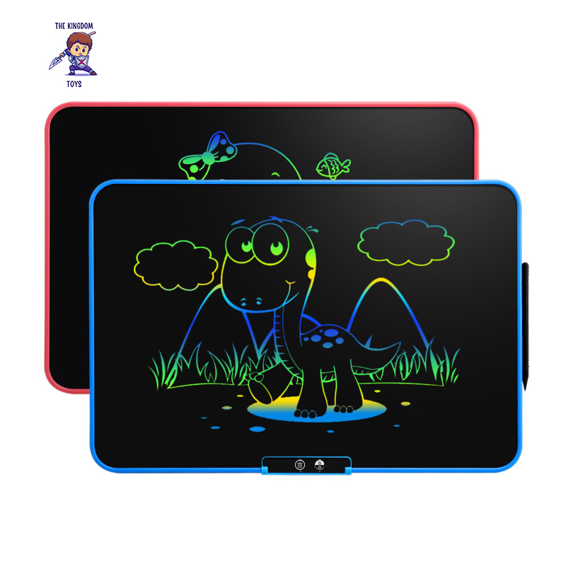 Bảng Vẽ Điện Tử 3D Đa Sắc Màu Kích Thước Lớn 13,16,20 Inch Màn Hình LCD Tự Xóa Tặng Kèm Bút Vẽ Cảm Ứng Lực Viết Bảng