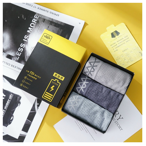 HỘP VÀNG 3 QUẦN SỊP NAM CO DÃN 4 CHIỀU CAO CẤP