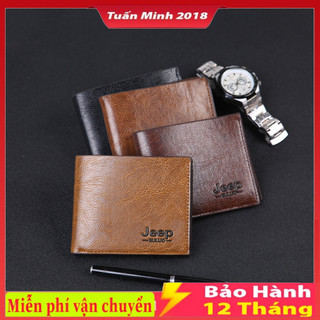 Ví da nam, bóp da pu mềm jeep, gập đôi, đẹp rẻ, thời trang