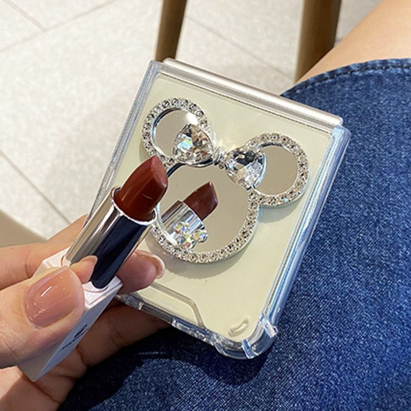 Ốp Lưng Samsung Z Flip 3 / Z Flip 4/ Z Flip 5 chống sốc có dây đeo chéo và gương mickey ZFlip3 / ZFlip4/ ZFlip5