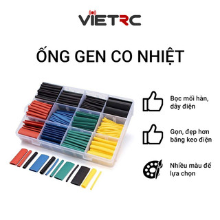 Combo ống gen co nhiệt bọc dây điện loại dài 1 mét và loại cắt sẵn.