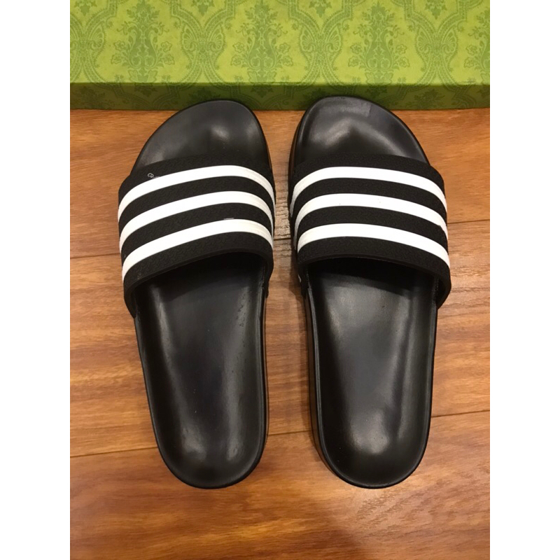 Dép lê thời trang quai ngang nam đẹp, kẻ sọc đen trắng .Sẵn kho 38-43