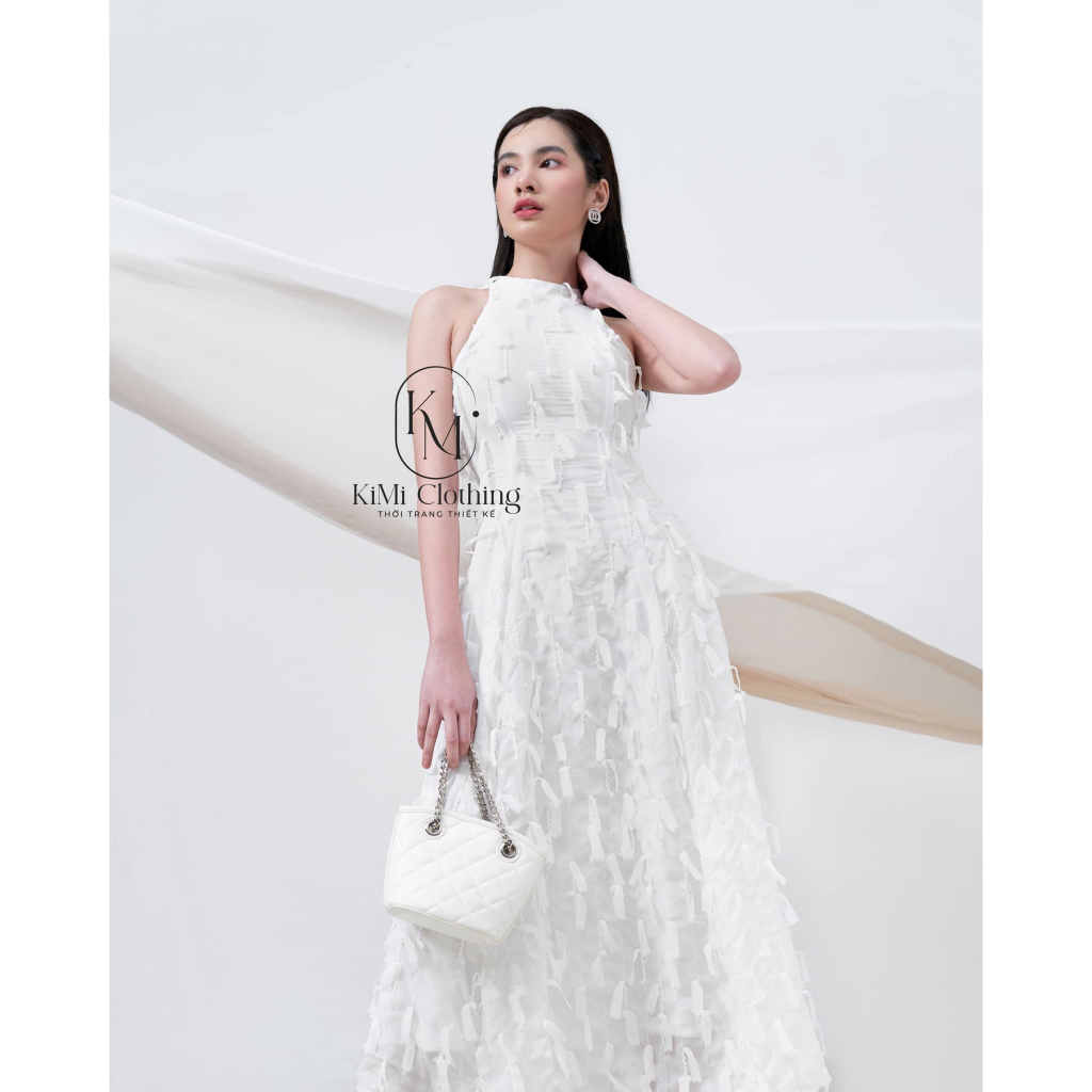 Dandelion Dress - Đầm Trắng Dài Tua Rua - KIMI CLOTHING - Thời Trang Thiết Kế