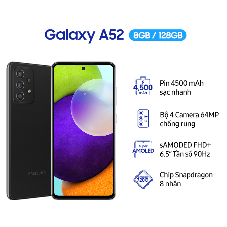 Điện thoại Samsung Galaxy A52 Chính hãng