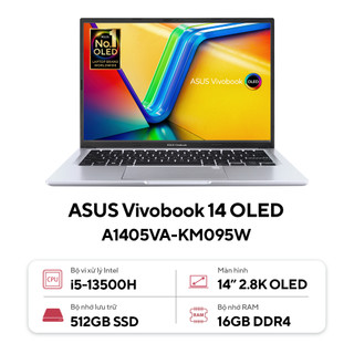 Laptop Asus Vivobook 14 OLED A1405VA-KM095W i5-13500H | 16GB | 512GB | Intel Iris Xe | 14 inch 2.8K OLED | Win 11