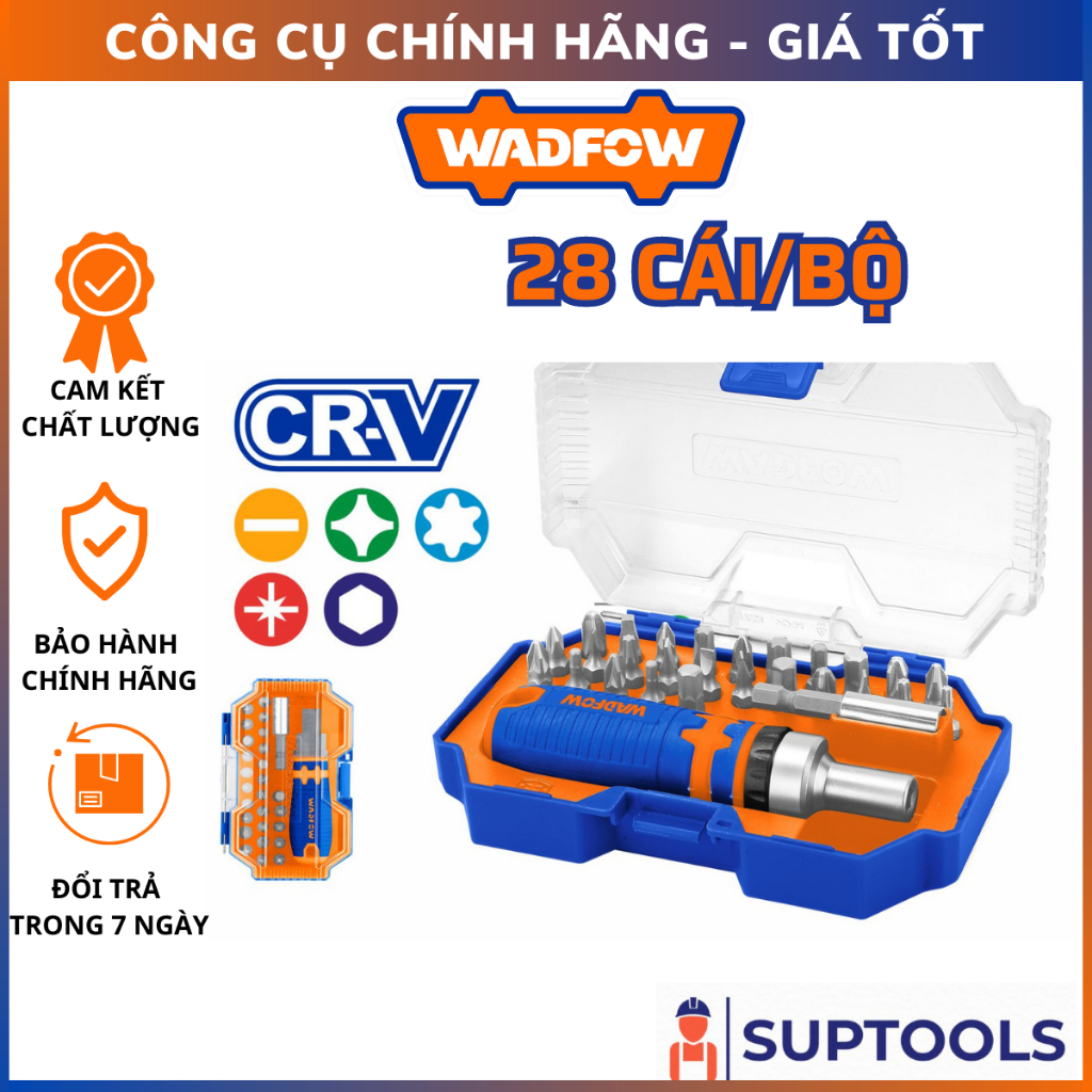 Bộ 28 chi tiết bắt vít WADFOW WSS8B28 Bộ tua vít đa năng cầm tay [Đồ nghề chính hãng]
