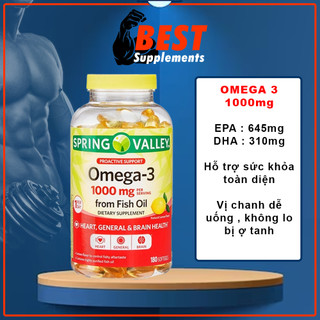Viên Uống Omega_3 1000mg from Fish Oil Spring Valley 180 Viên
