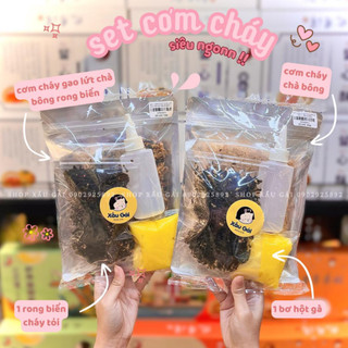 Set | cơm cháy gạo lứt siêu chà bông gà / cơm cháy chà bông 500g