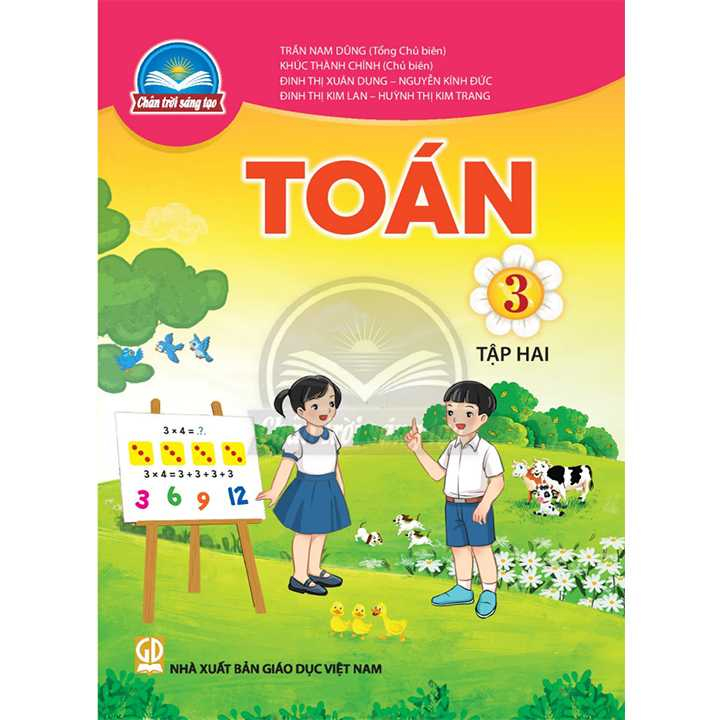 Sách - Toán Lớp 3 Tập 2 - Chân trời Kèm 1 tờ Thời Khóa Biểu