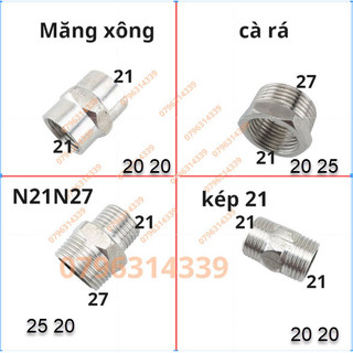 Đầu nối ren trong ngoài 1/2 21 & 3/4 27 kép lơ cả rá măng sông nối ren dân dụng ống nước -như ảnh