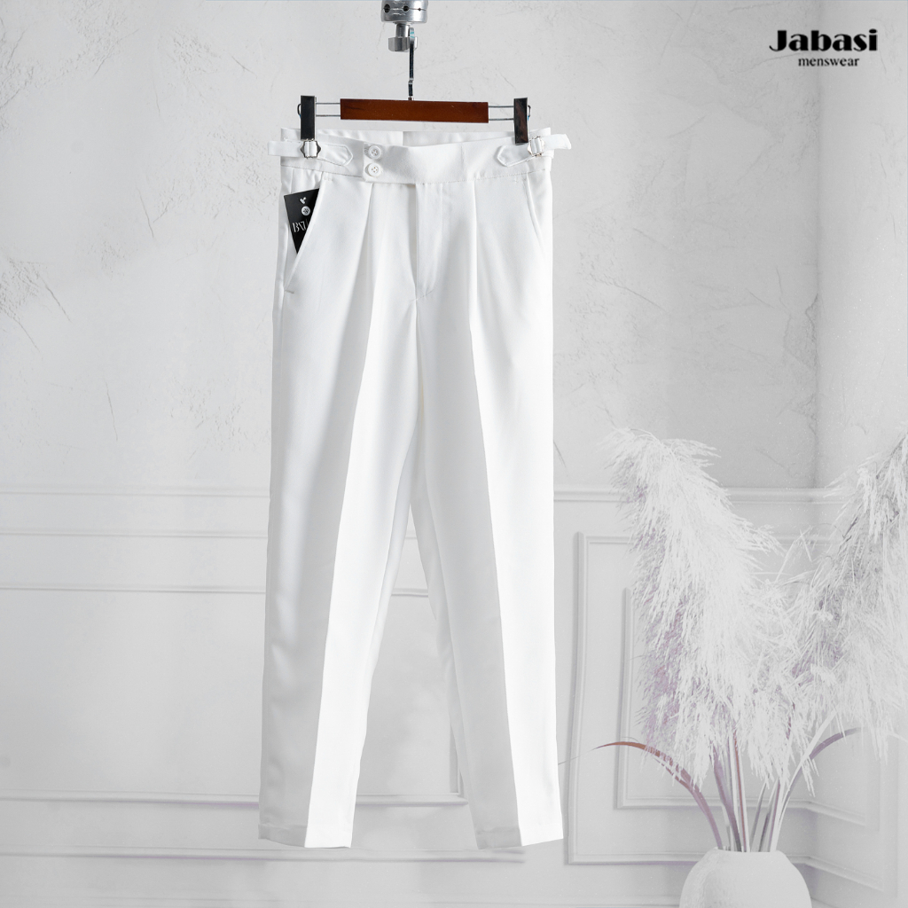 Quần âu nam hàn quốc mẫu mới Jabasi thiết kế cạp co giãn yrẻ trung hiện đại năng động unisex basic phong cách hàn