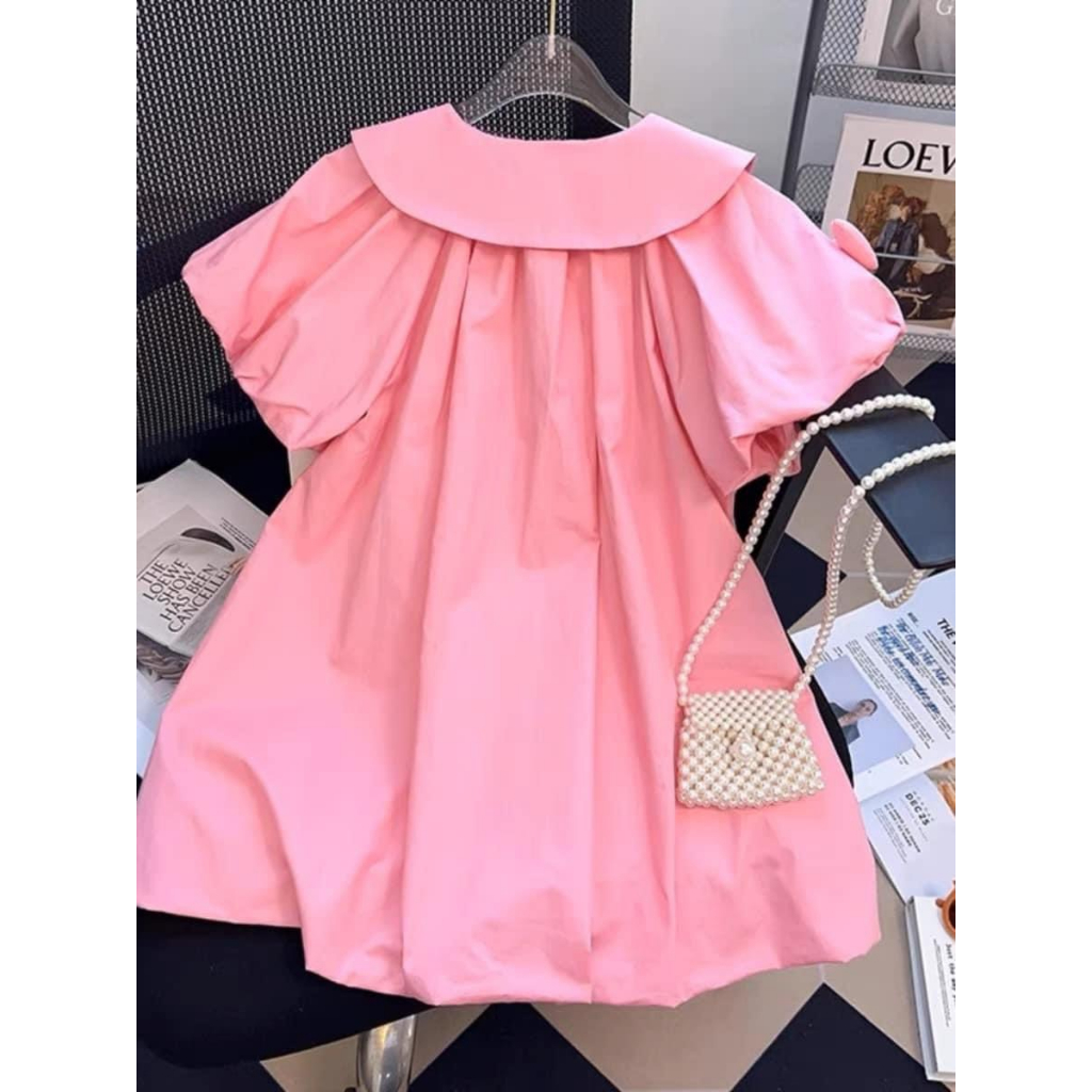 Váy bé gái mẫu hồng công chúa tay bồng hàng Quảng Châu cao cấp siêu xinh