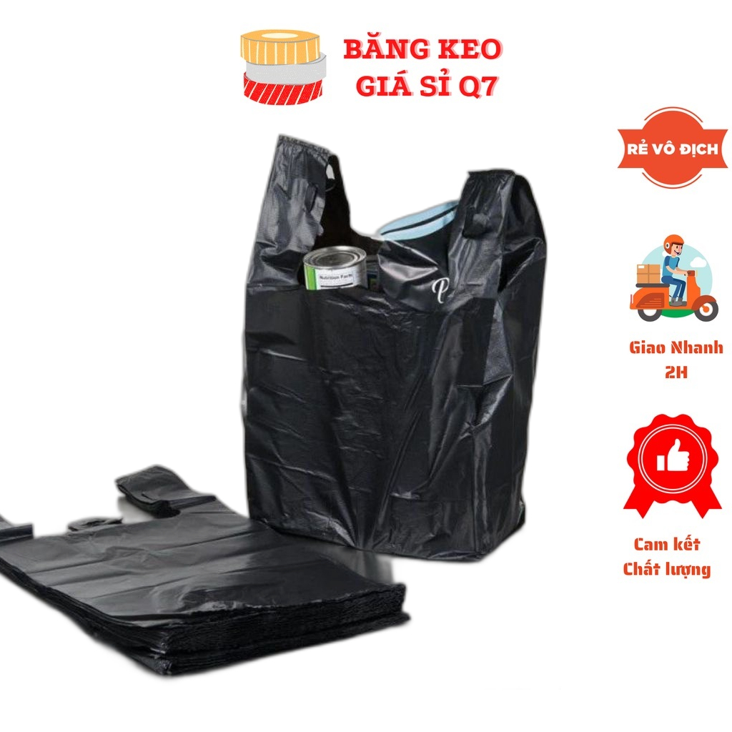 [RẺ VÔ ĐỊCH] 1Kg Túi Bịch Nilon 2 quai đen / màu, đựng rác, túi chợ, túi zin, đựng hàng chắc chắn đủ size gói hàng