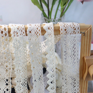 5m ruy băng ren làm nơ handmade, may váy viền ren váy