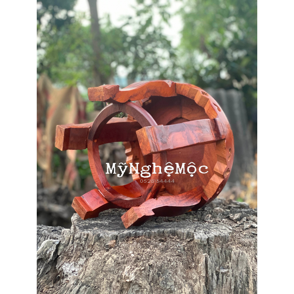 Đôn tròn trơn đôn chân hoa đế tròn chân hoa kỷ tròn kê đồ trang trí nhà cửa gỗ hương