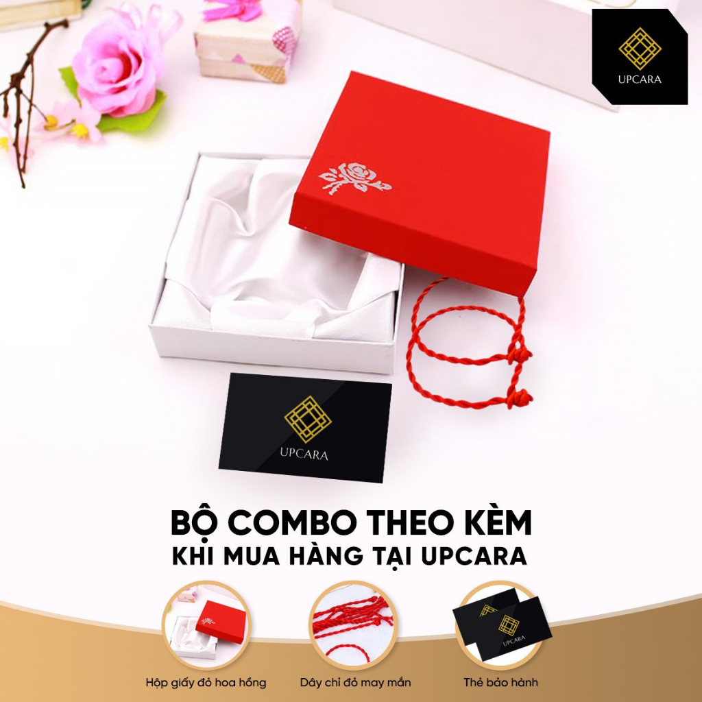 Tỳ hưu thachanh dâu tây hồng xỏ vòng tay UPCARA